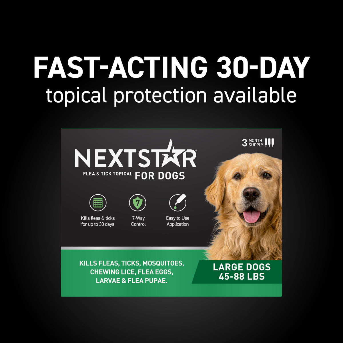 Flea & Tick Topical Dogs Large 1-Month T6463