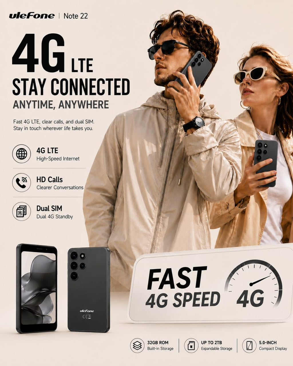 Unlocked 5" Compact Android Smartphone L498319