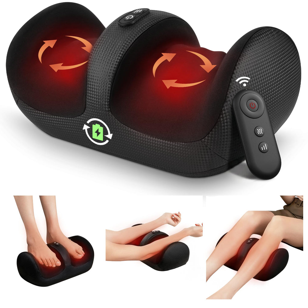 Cordless Shiatsu Foot and Calf Massager with Heat H6504