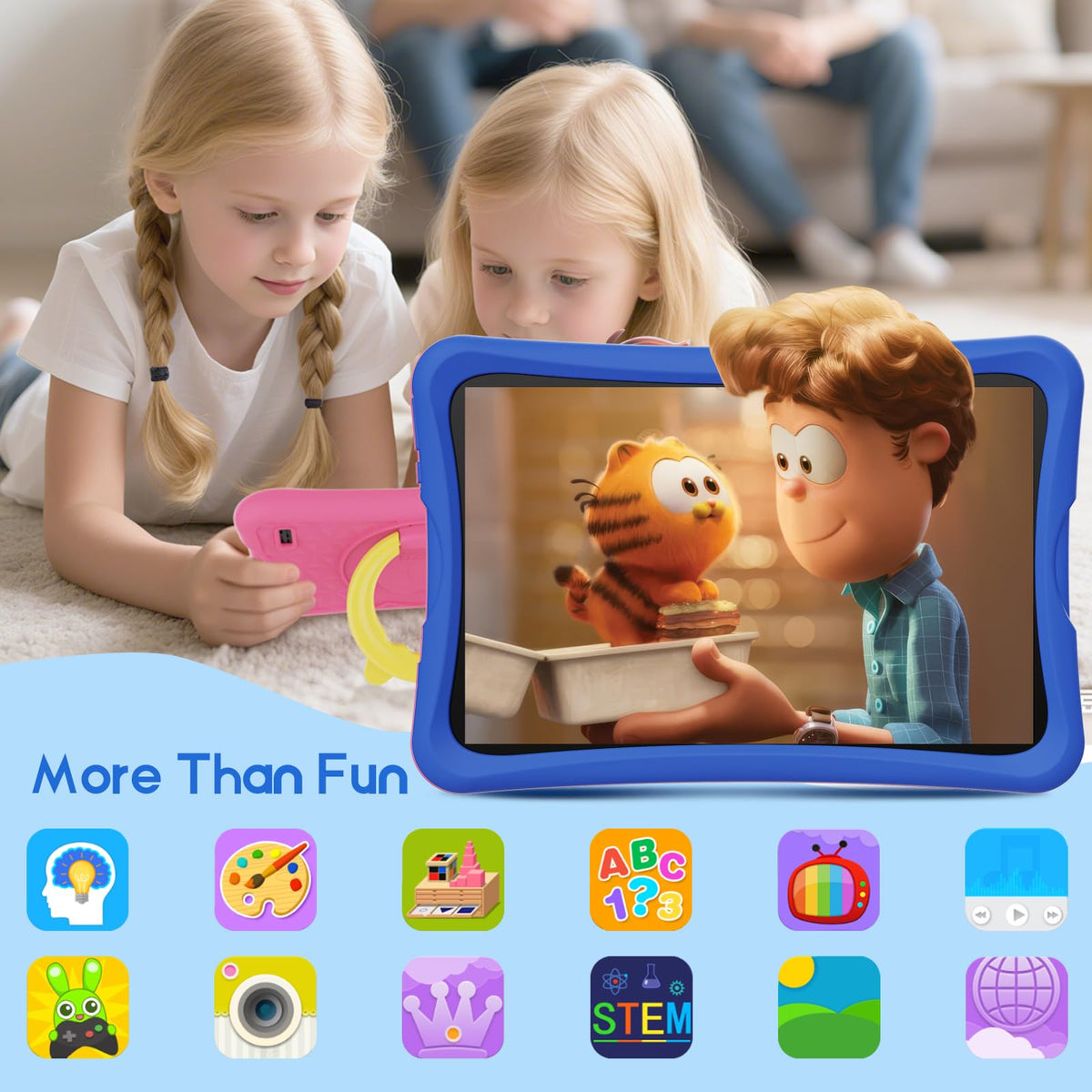10.1" Kids Tablet 6GB RAM 32GB ROM Android 15 GO Blue T387761