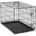 48 Inch Heavy Duty Folding Metal Wire Dog Crate with Double Doors M71049