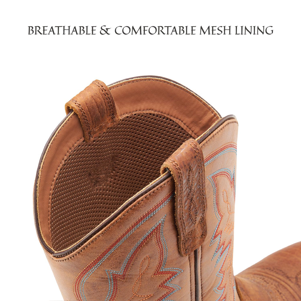 Men's Square Toe Pull On Western Boots Z425