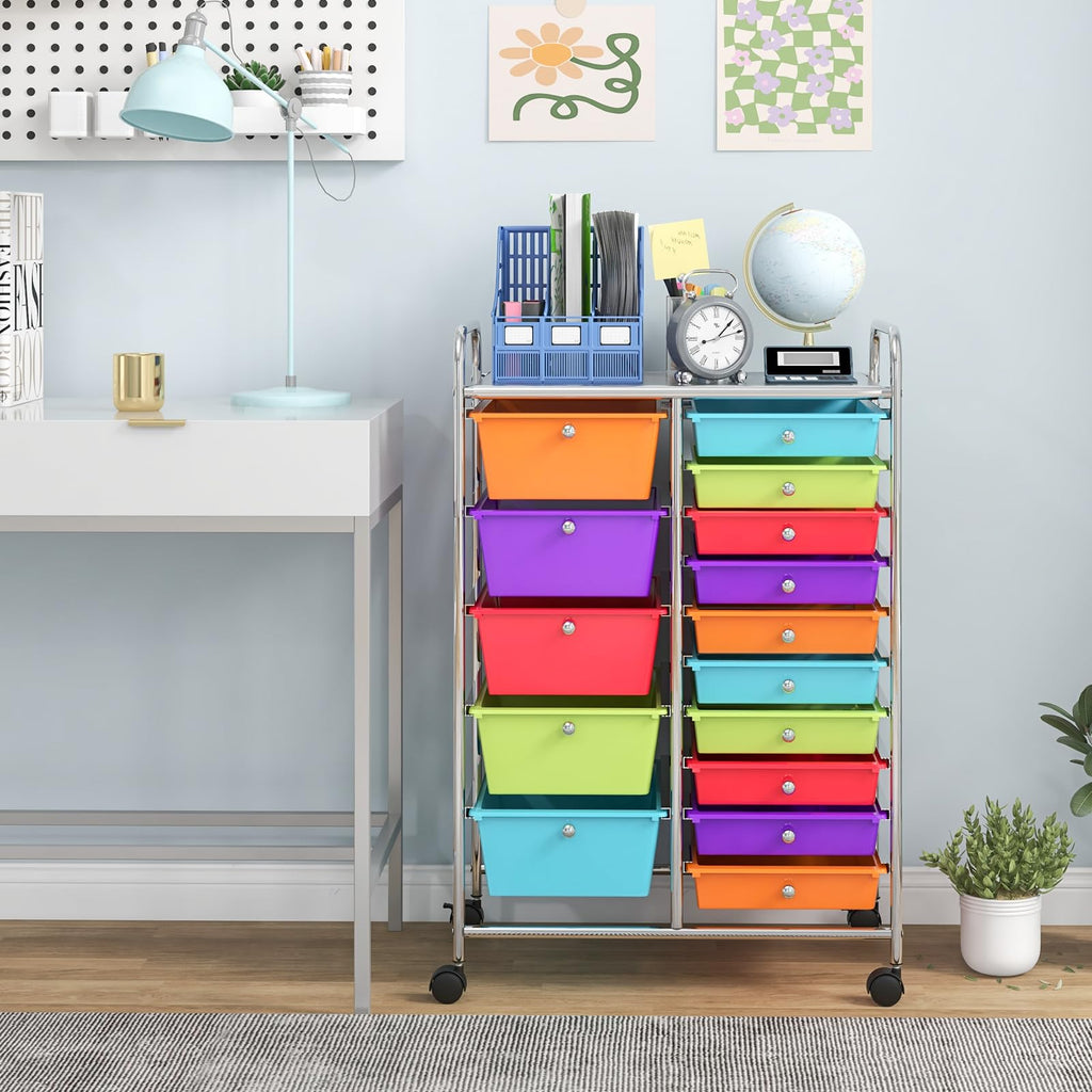15 Drawer Rolling Storage Cart U278