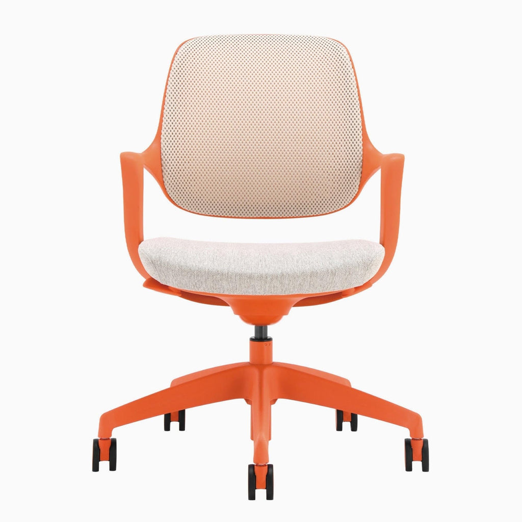 Orange White Low Back Office Chair P78813