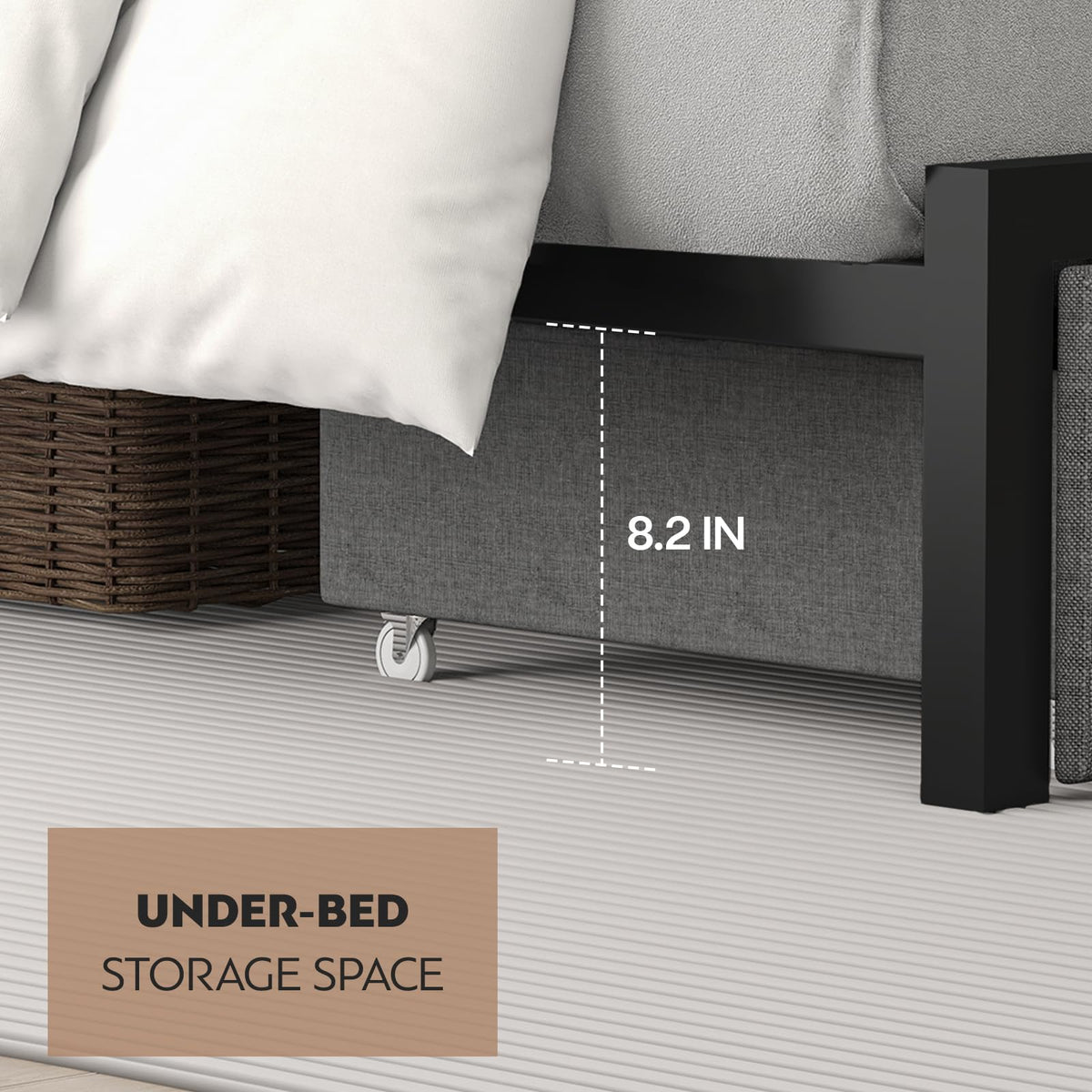 Full Size Storage Bed Frame with Headboard I568