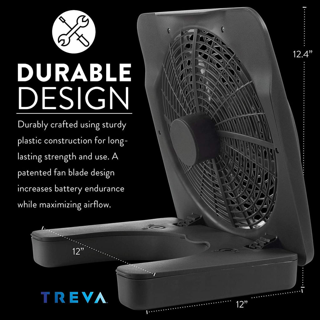 10 in Portable Desktop Battery Fan 2-Speed W15523