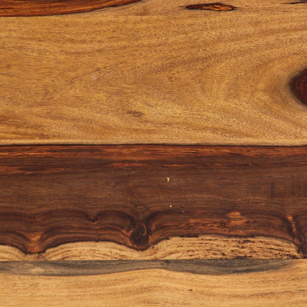 Solid Sheesham Wood Coffee Table with Steel Legs V978825
