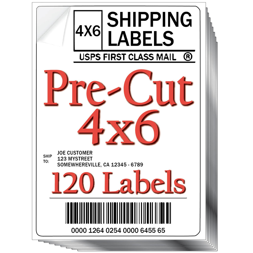 4x6 Shipping Labels for Inkjet and Laser Printers 120 Pack A819574