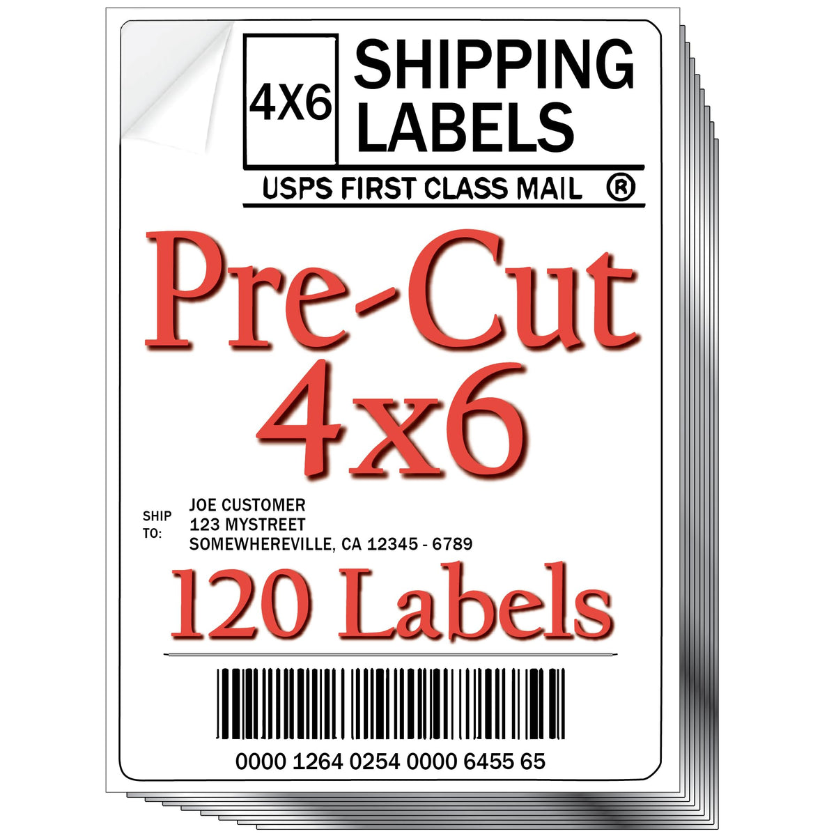 4x6 Shipping Labels for Inkjet and Laser Printers 120 Pack A819574