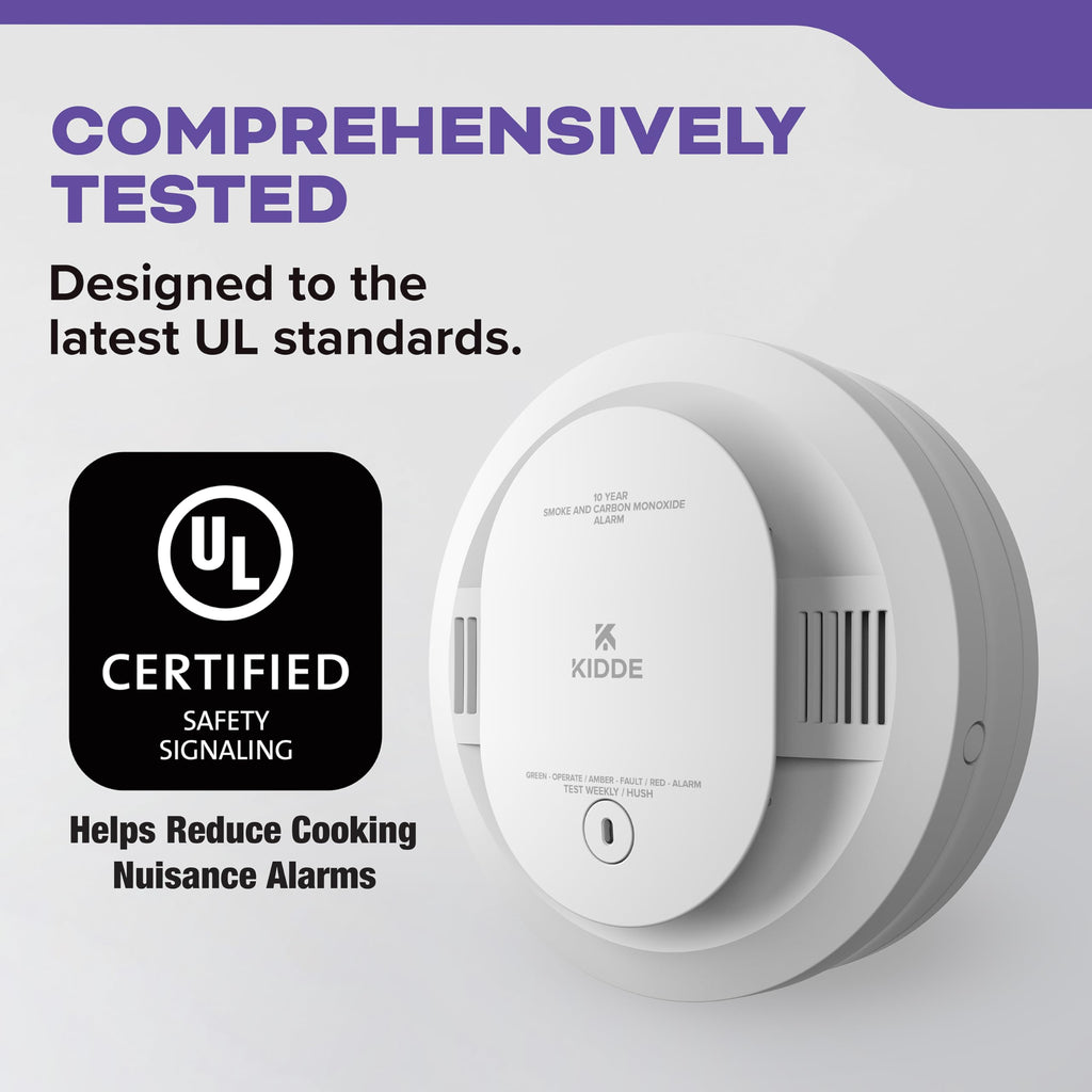 Smoke & Carbon Monoxide Detector, 10-Year Battery, 2 Pack F804383