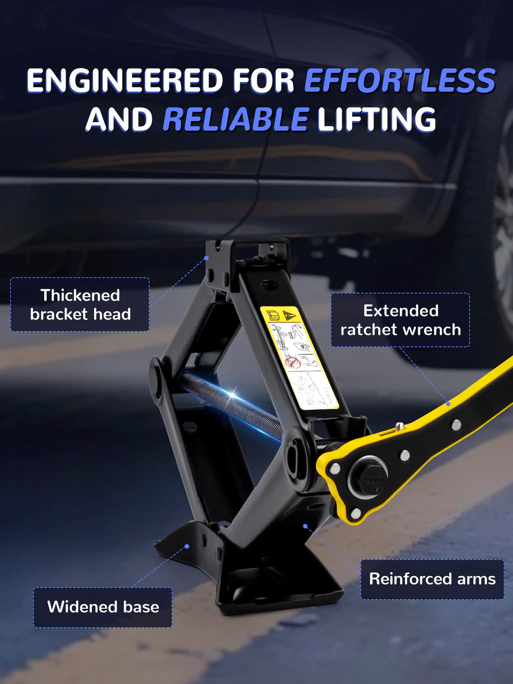 Spare Tire Jack Tool Kit with Ratchet Wrench Z68442