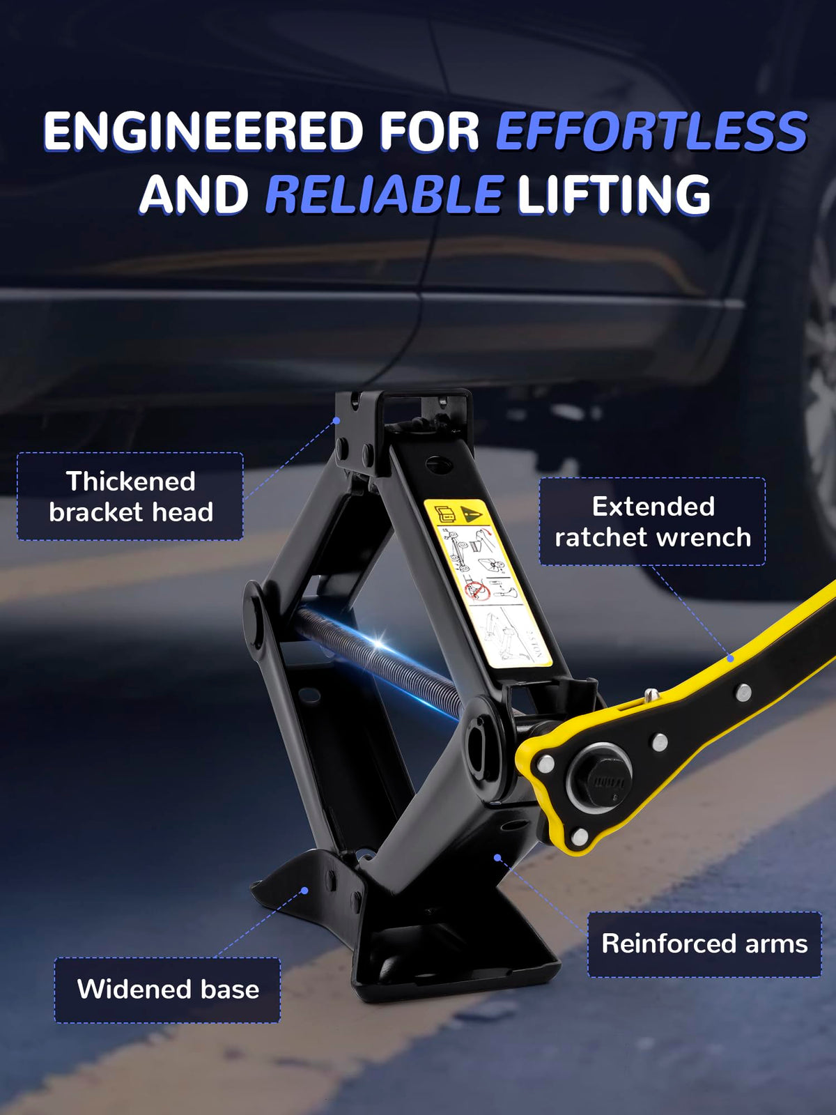 Spare Tire Jack Tool Kit with Ratchet Wrench Z68442