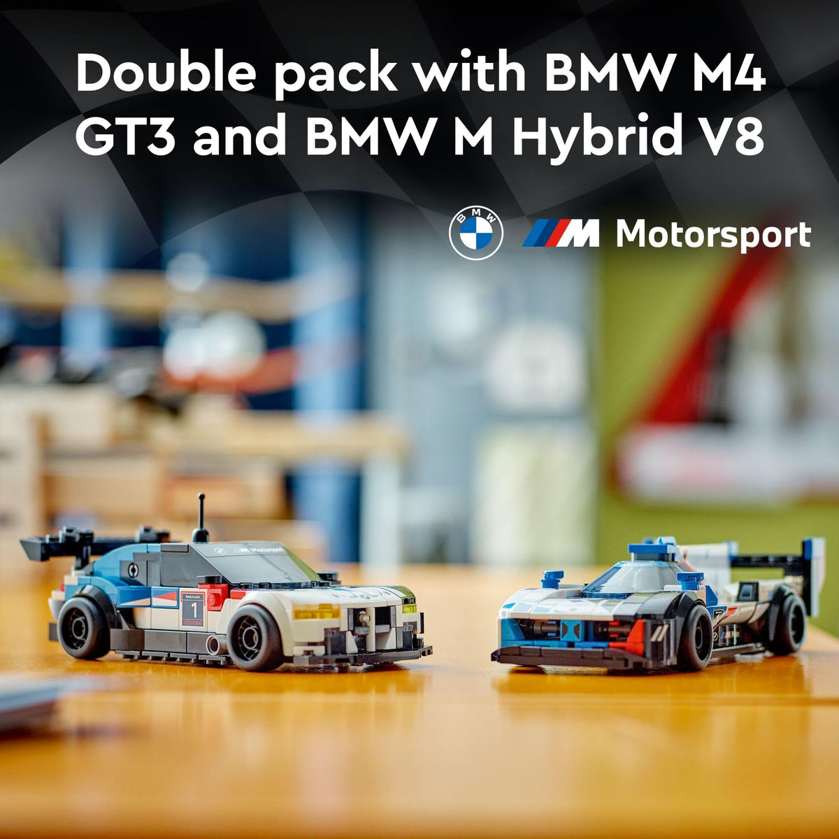 Buildable Race Car Toy Set with 2 Models and 2 Minifigures W363