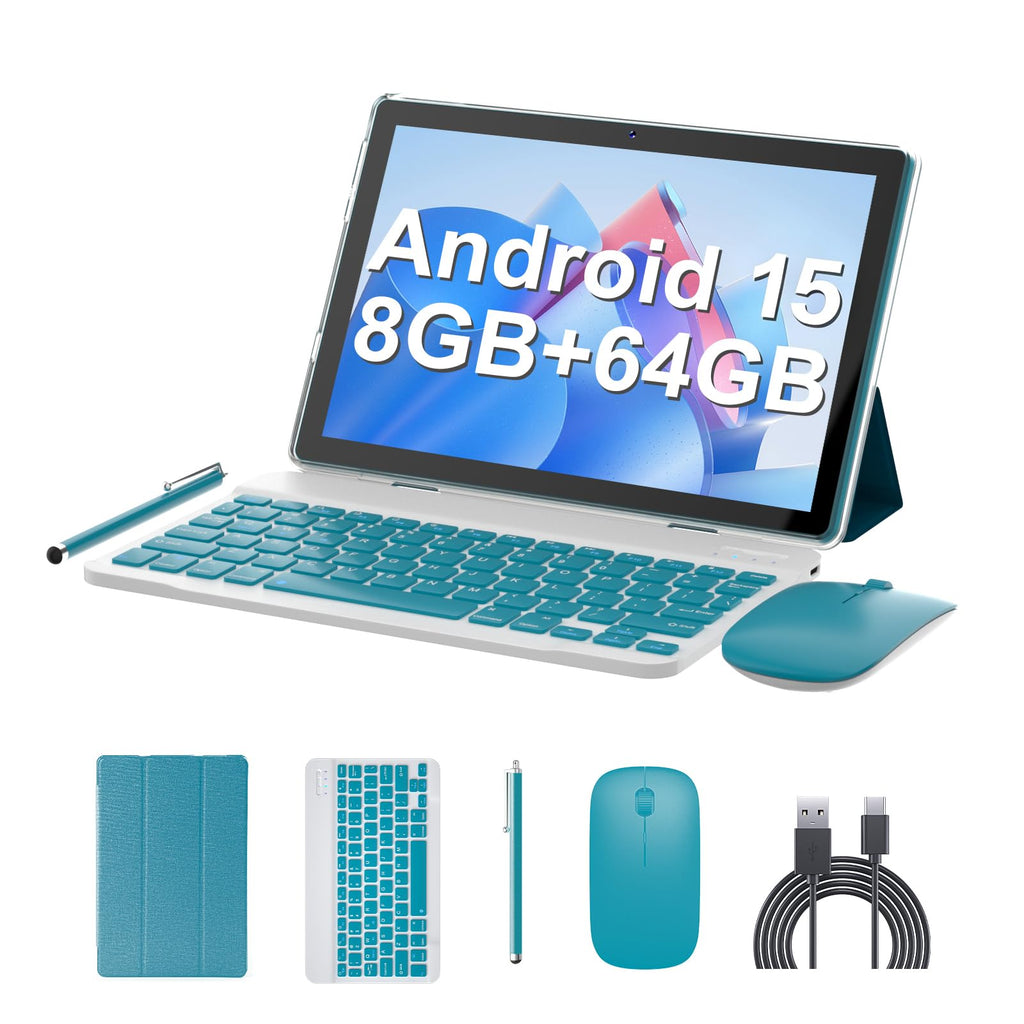 10 Inch Android Tablet with Keyboard Mouse Case Stylus O4560