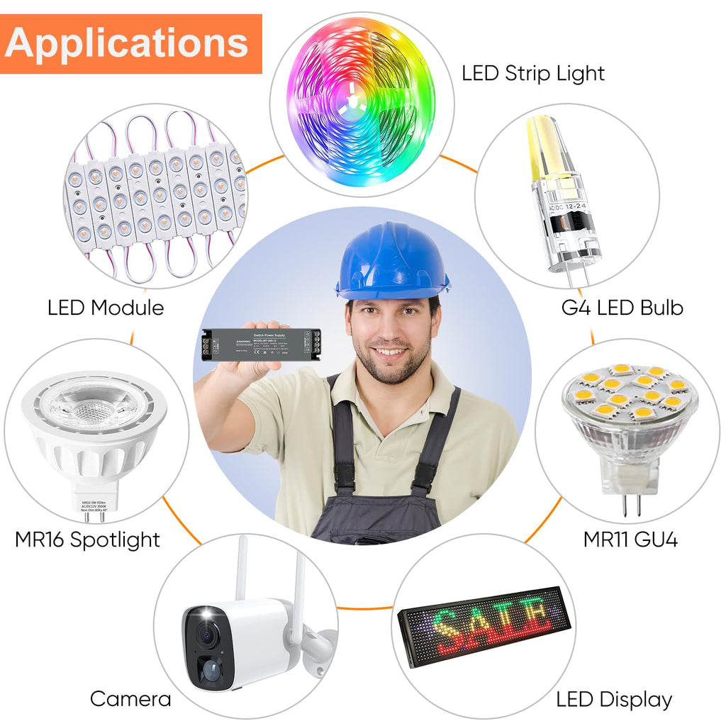 12V 200W LED Power Supply 16.6A E31898