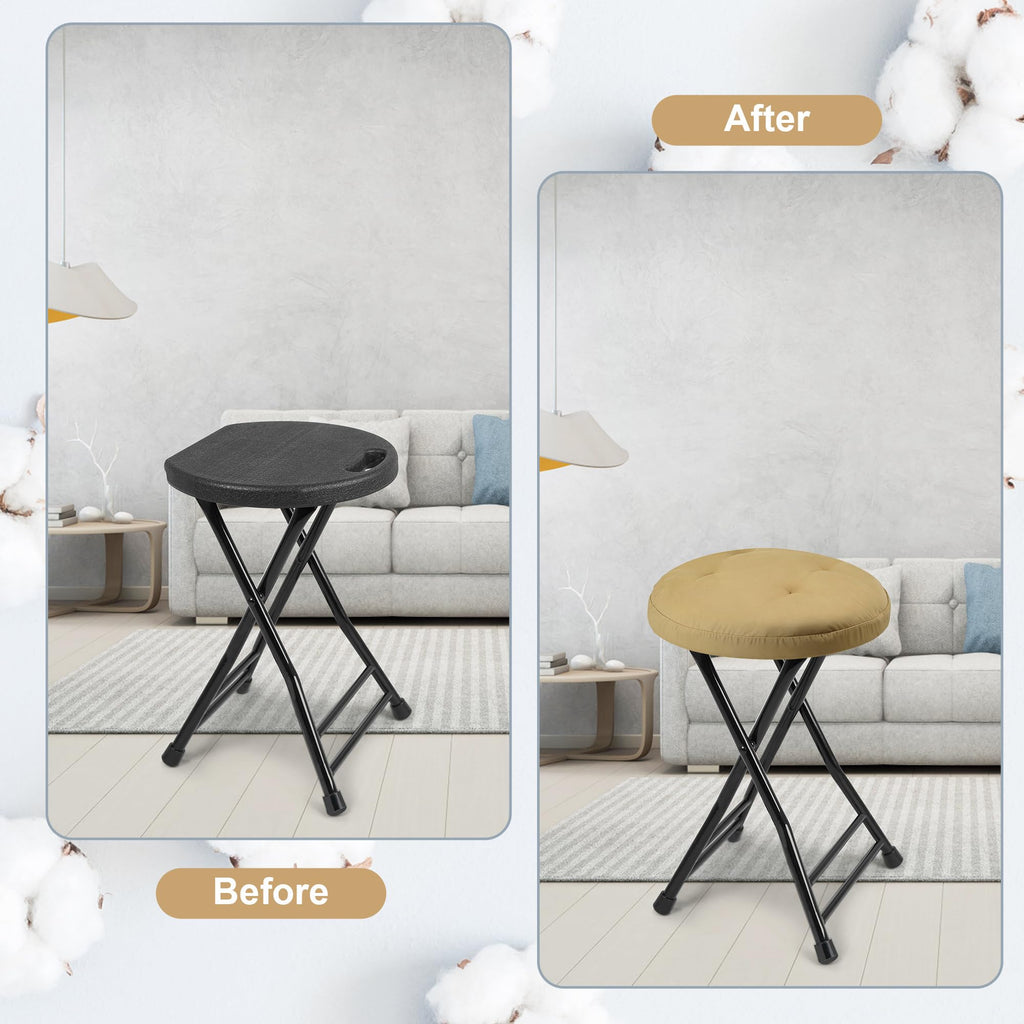 Folding Stool with 2 Pack Seat Cushion U35589
