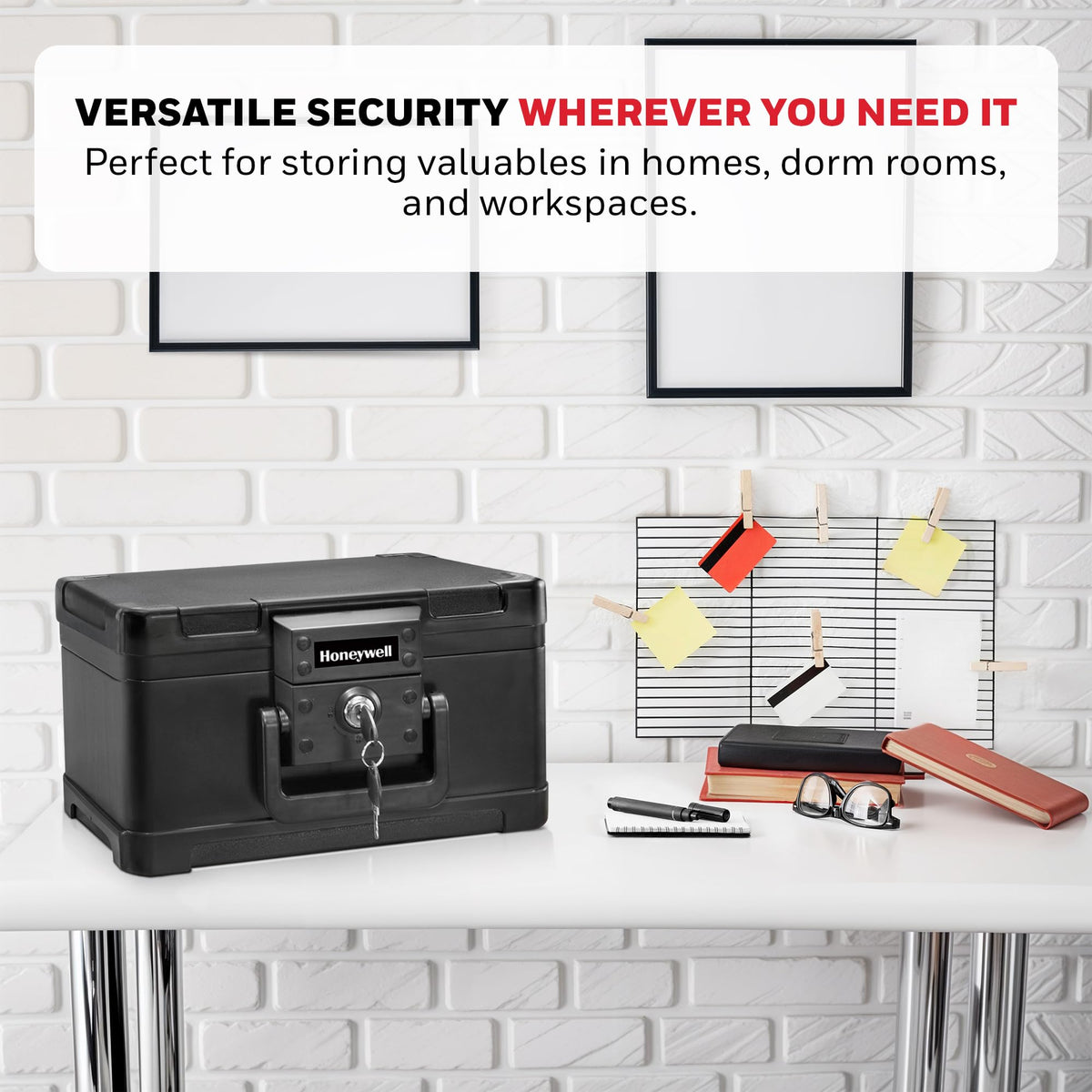 Small Black ABS Plastic Safe with Key Lock L271709