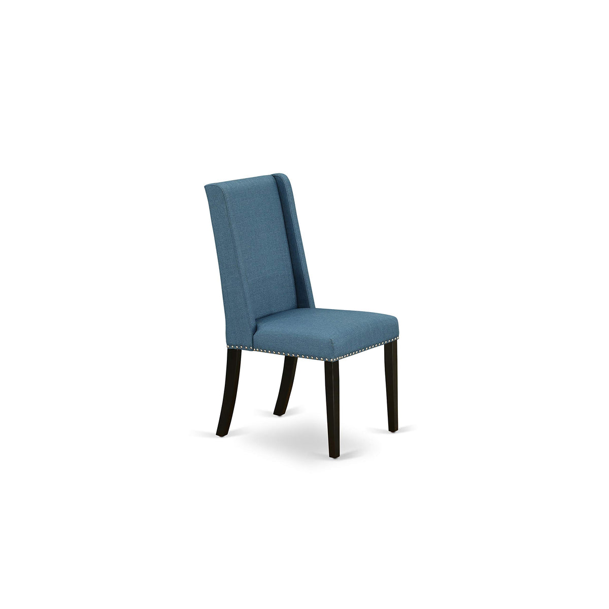 3 Piece Dining Table Set with 2 Blue Linen Fabric Chairs G34155