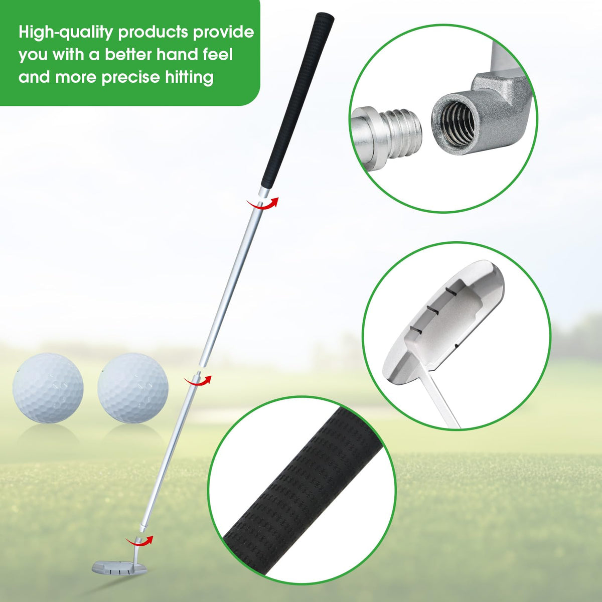 Right Handed Golf Putter with 2 Golf Balls V394
