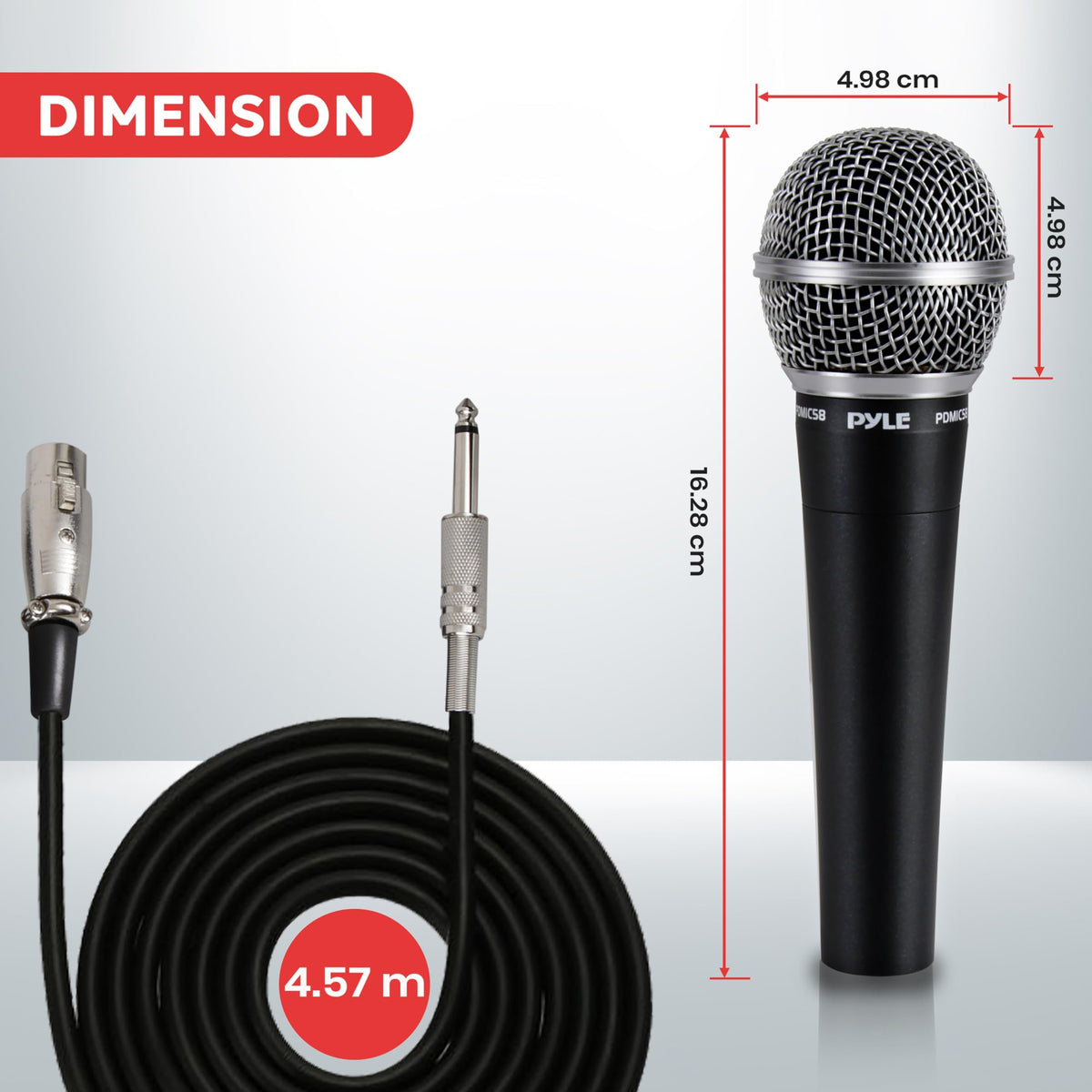 Dynamic Cardioid XLR Microphone with Built-in Pop Filter A75597