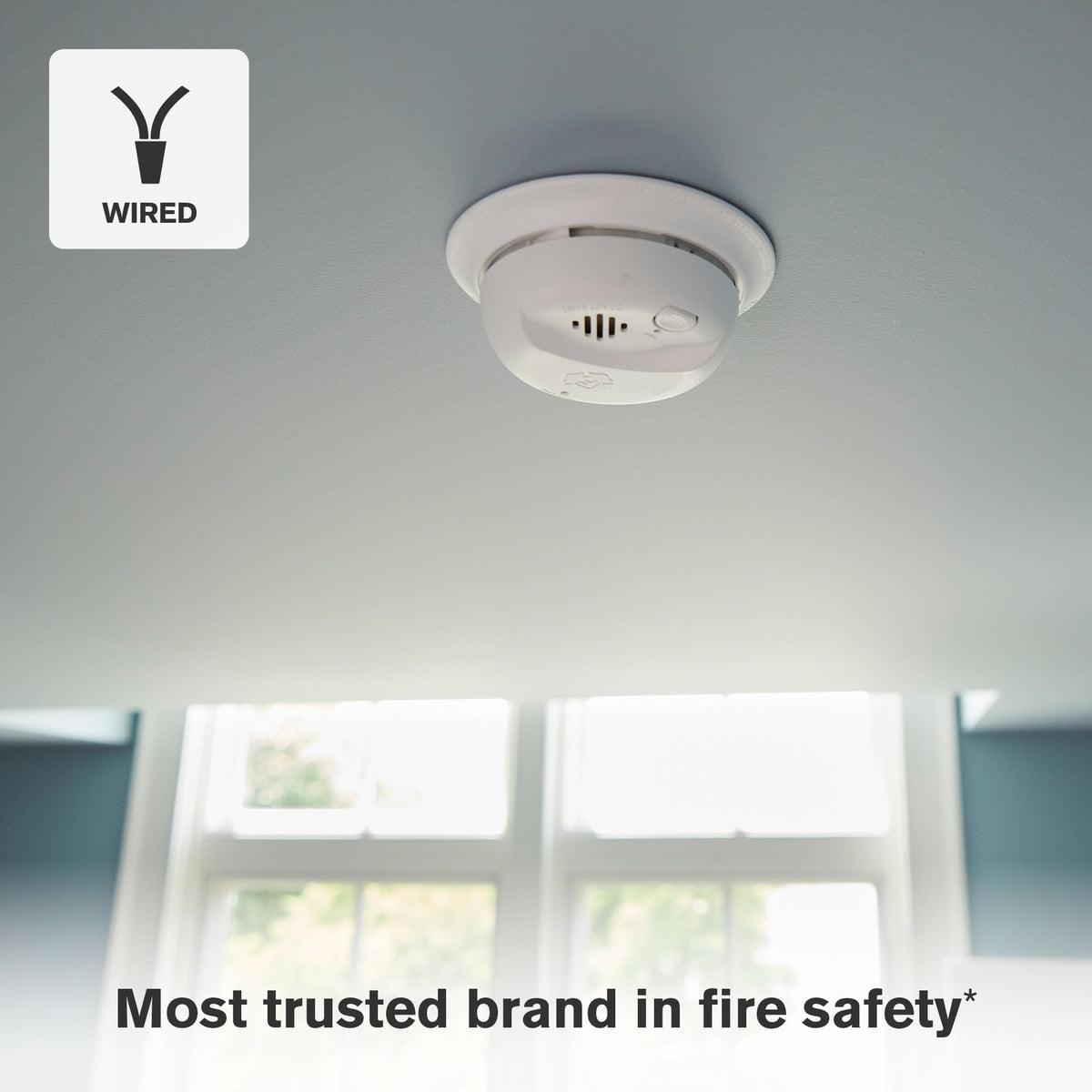 Hardwire Smoke Alarm with 10-Year Battery Backup F636181