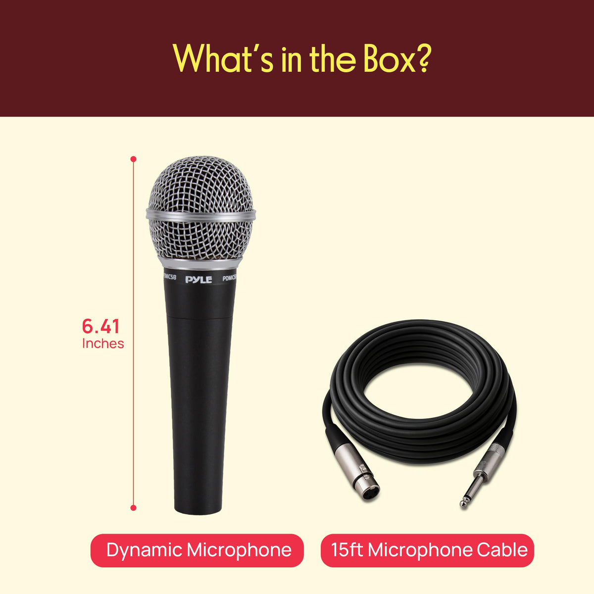 Dynamic Cardioid XLR Microphone with Built-in Pop Filter A75597