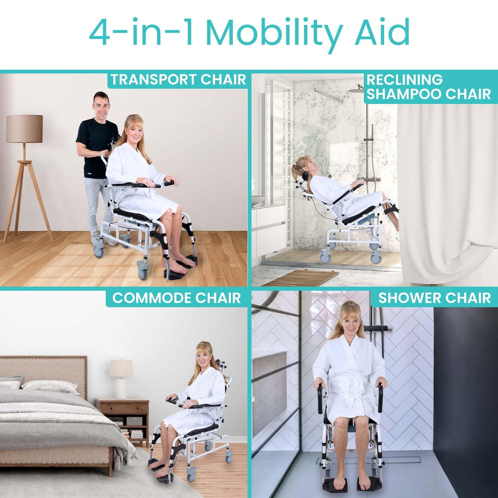 Reclining Shower Chair with Wheels E251