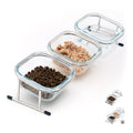 15° Tilted Glass Raised Cat Bowls N176