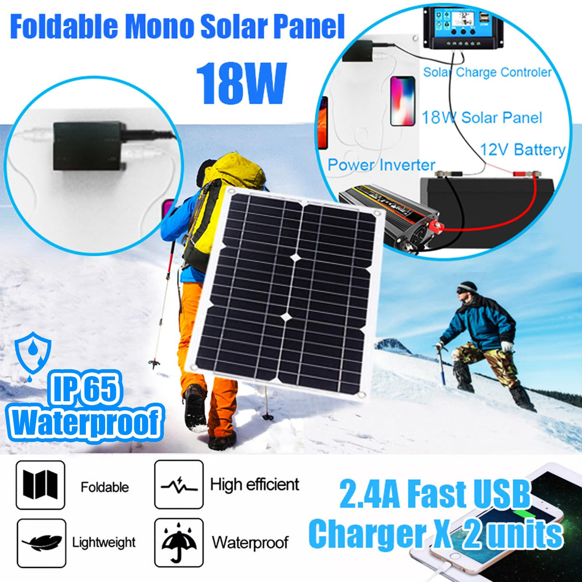 300W Off-Grid Solar Inverter Kit with 30A PWM Controller V80612