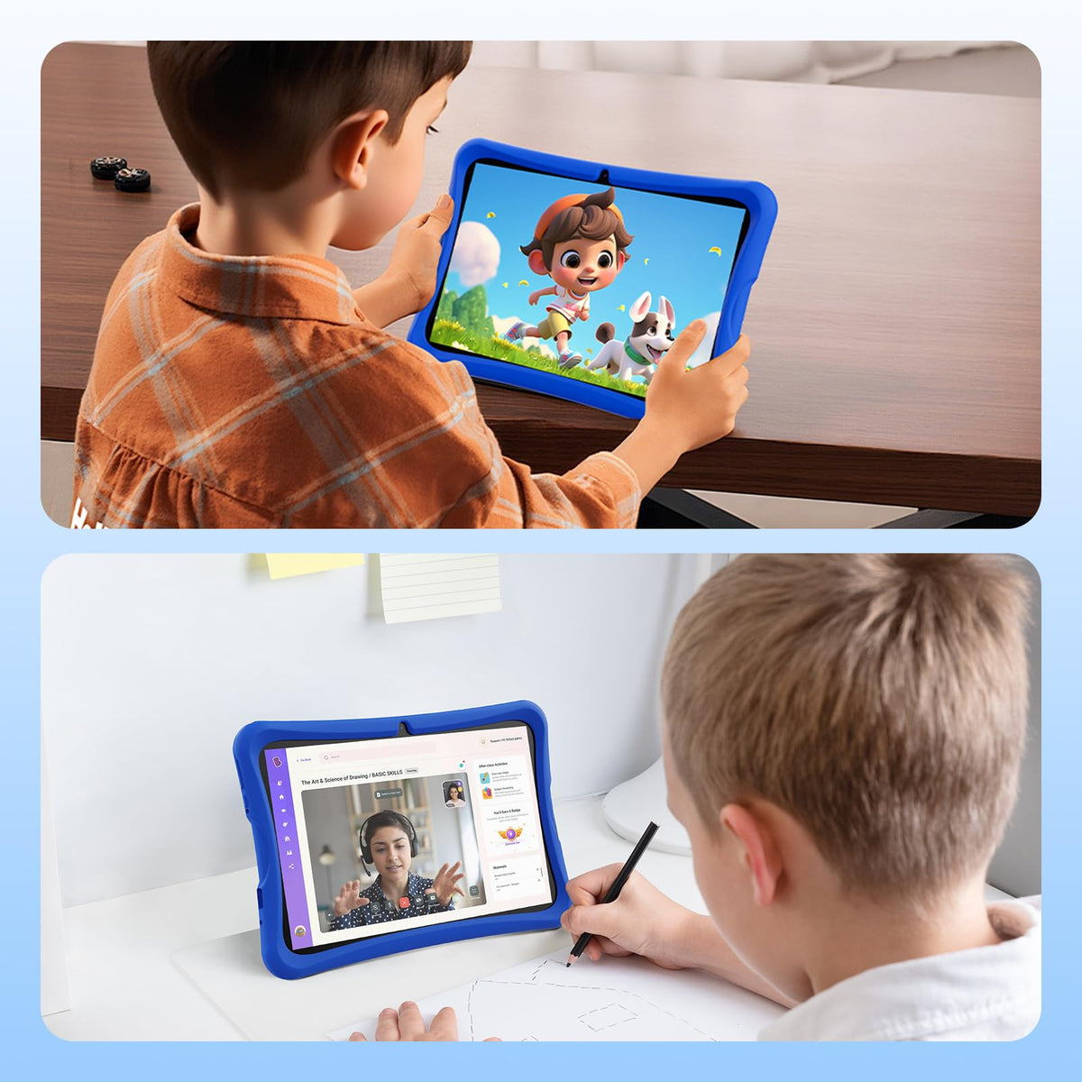 10.1" Kids Tablet 6GB RAM 32GB ROM Android 15 GO Blue T387761