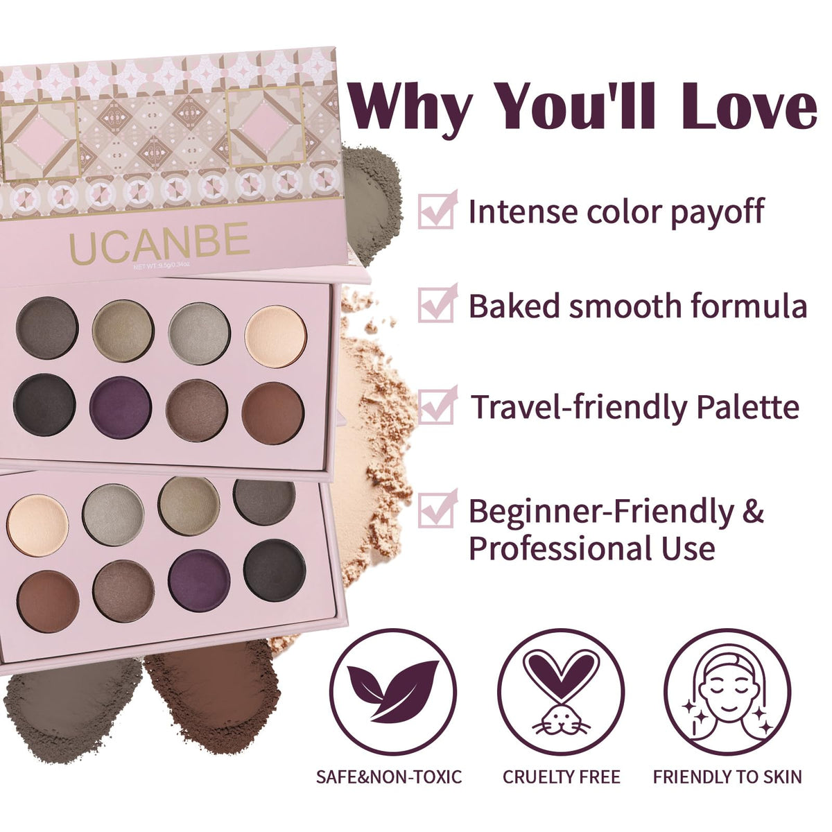 8 Color Nude Smokey Baked Matte Eyeshadow Palette O11266