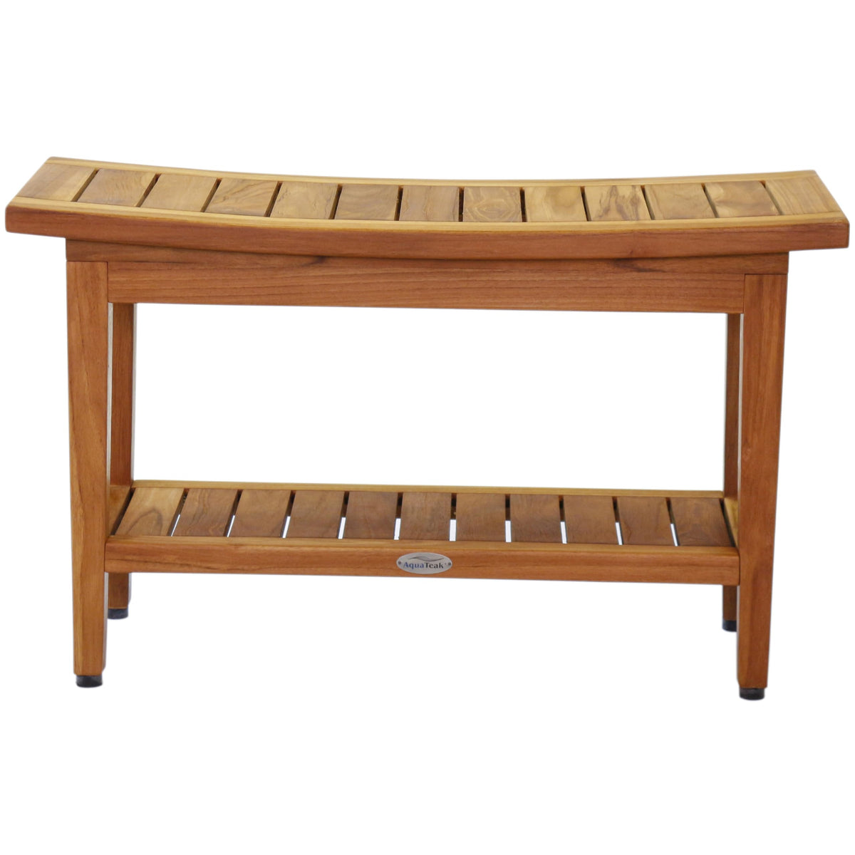 30" Teak Shower Bench with Shelf M728