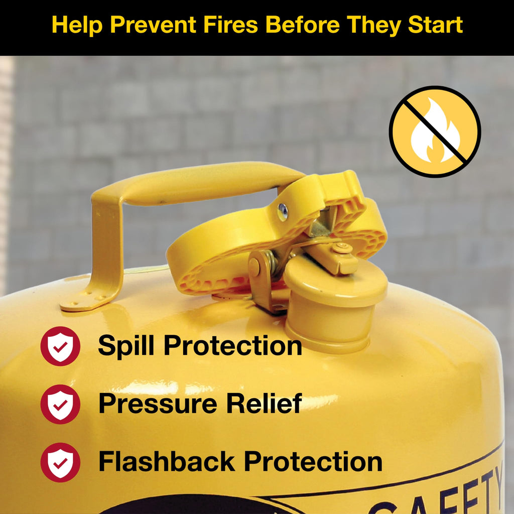 5 Gallon Yellow Safety Gas Can H223