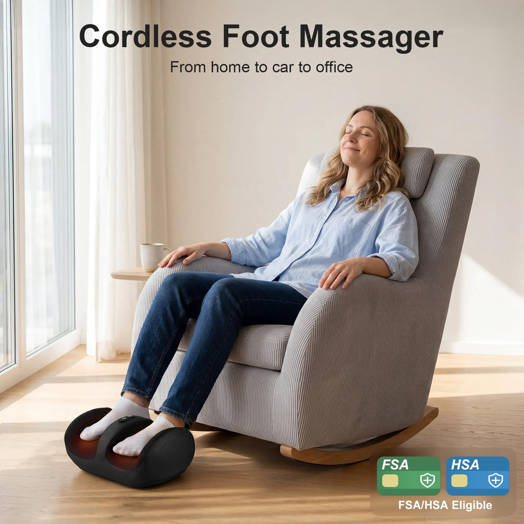 Cordless Shiatsu Foot and Calf Massager with Heat H6504