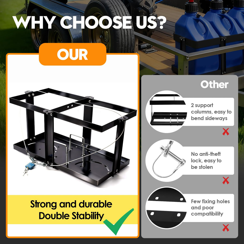 Gas Can Holder with Locking Strap G914
