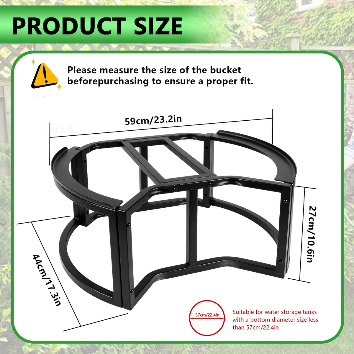 Heavy-Duty Stainless Steel Rain Barrel Stand U458926