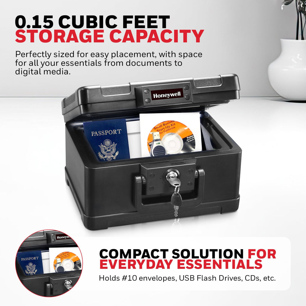 Small Black ABS Plastic Safe with Key Lock L271709