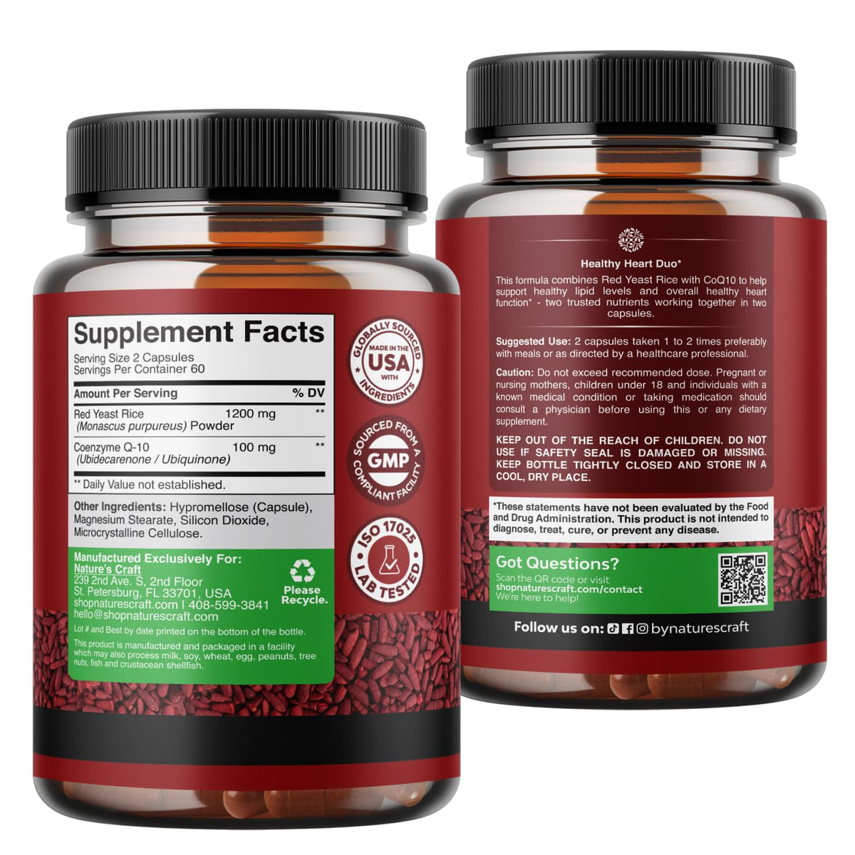 Red Yeast Rice with CoQ10 Supplement 120 Ct U667502