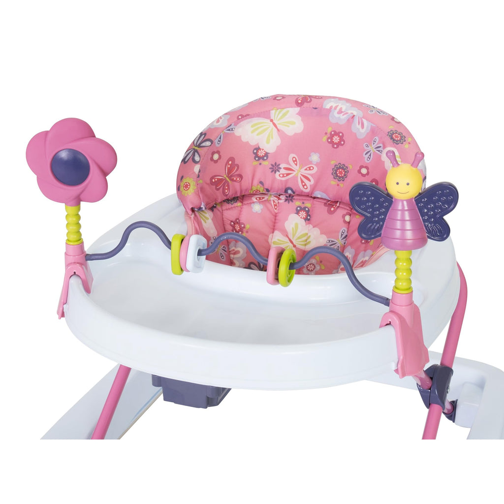 Activity Walker with Toy Bar, Front Wheels, Tray, Adjustable Height and Fold Frame Q735684