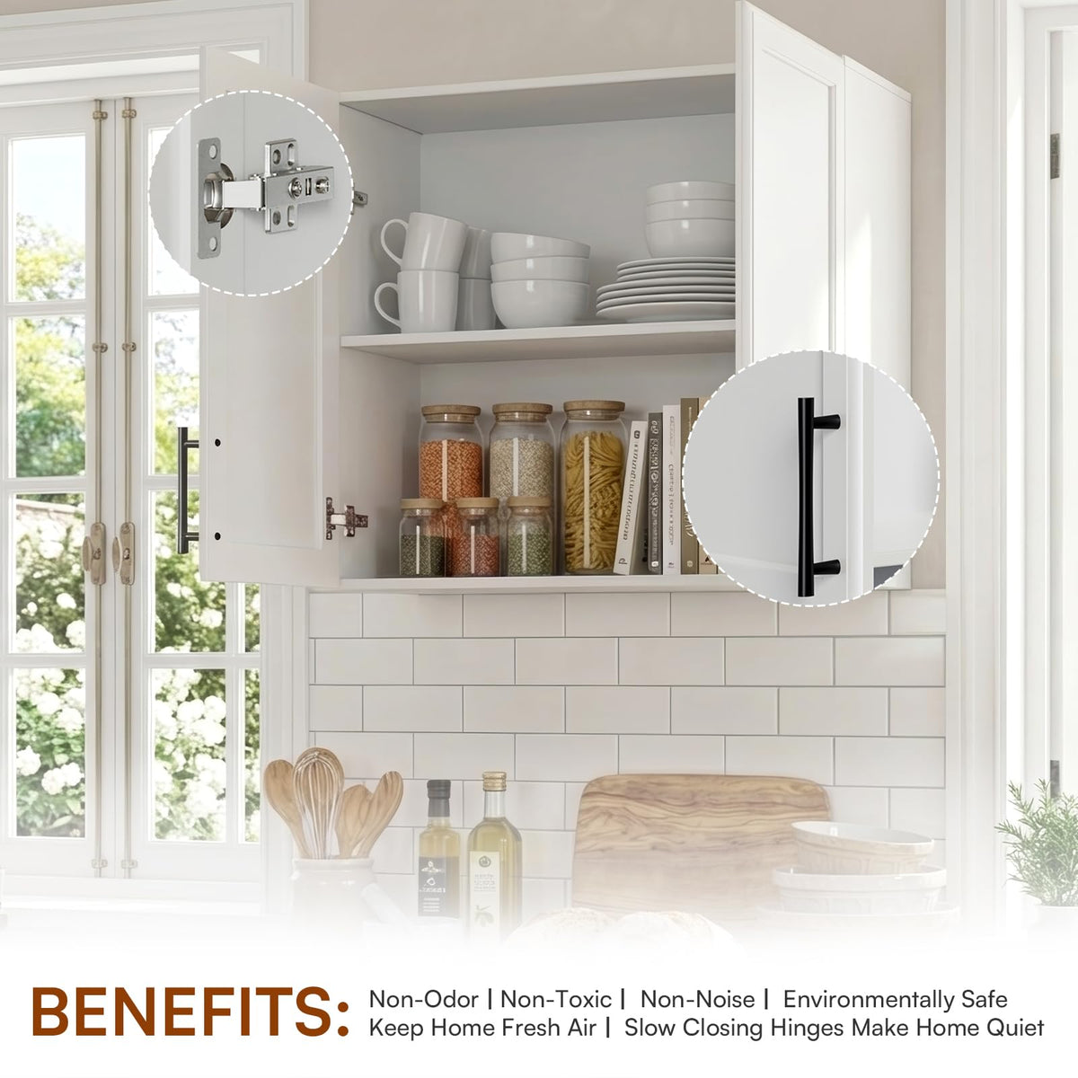 47.2" W Off White Wall Mounted Cabinet with Adjustable Shelf T67381