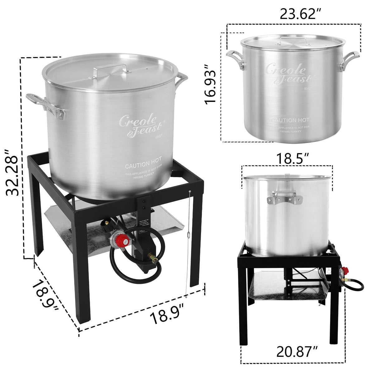 60 Qt. Seafood Boil Pot with Basket and Burner X731612