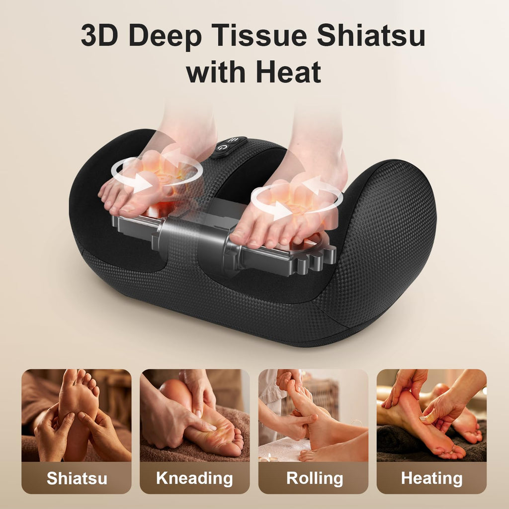 Cordless Shiatsu Foot and Calf Massager with Heat H6504