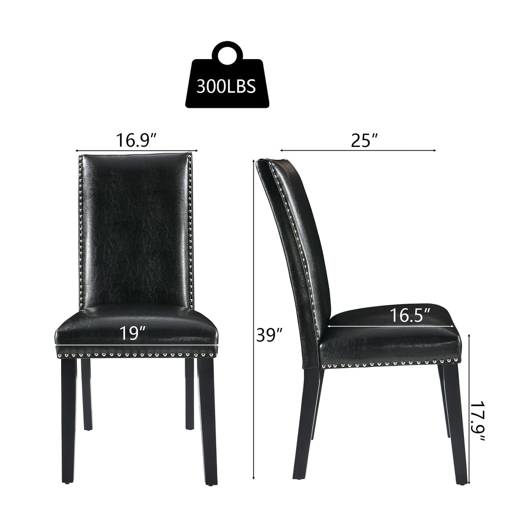 Set of 2 Faux Leather Upholstered Dining Chairs Z1758