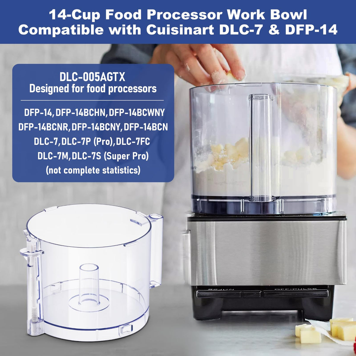 14-Cup Food Processor Work Bowl Replacement with Handle T879