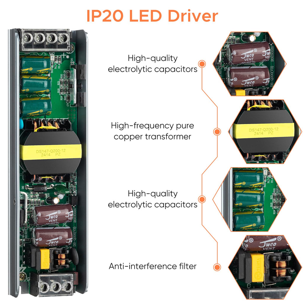 12V 200W LED Power Supply 16.6A E31898