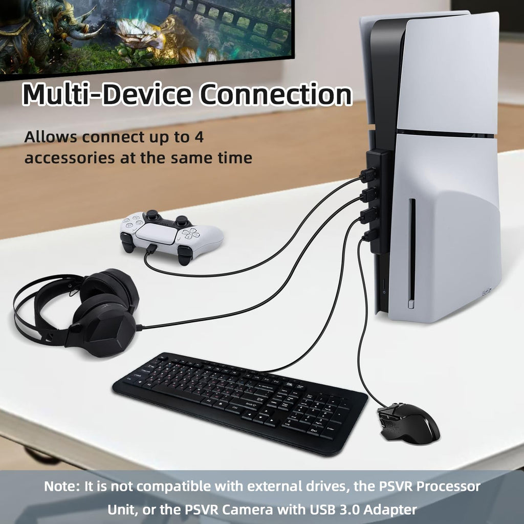 Black 4 Ports USB 2.0 Hub E91210