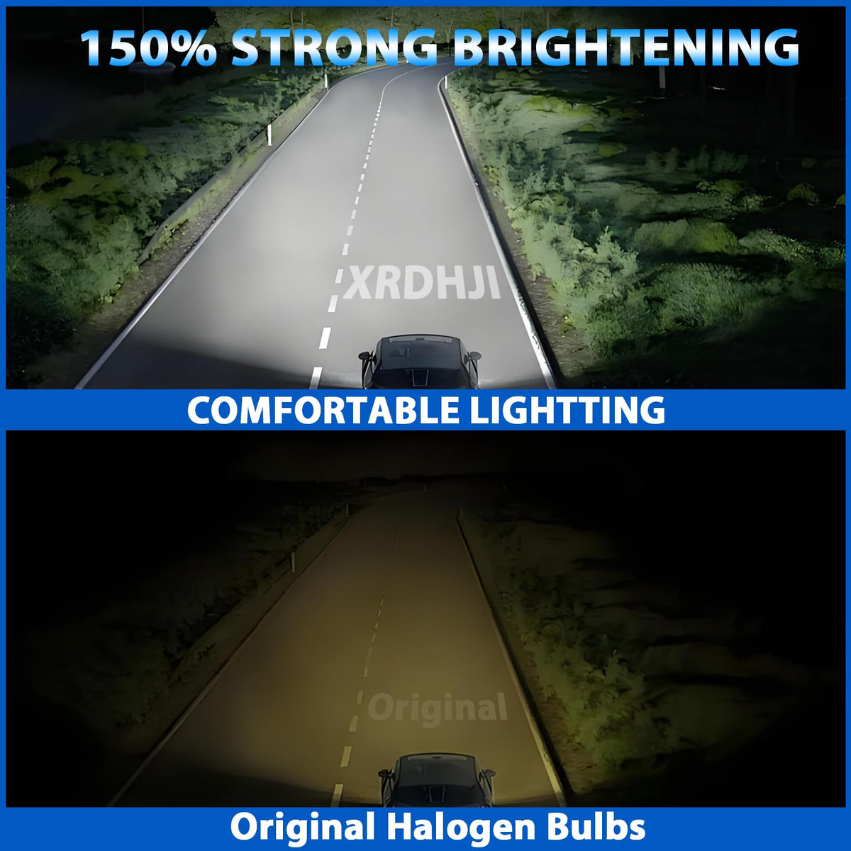 Halogen Headlight Bulbs 9005 High Beam 9006 Low Beam Pack of 4 X811