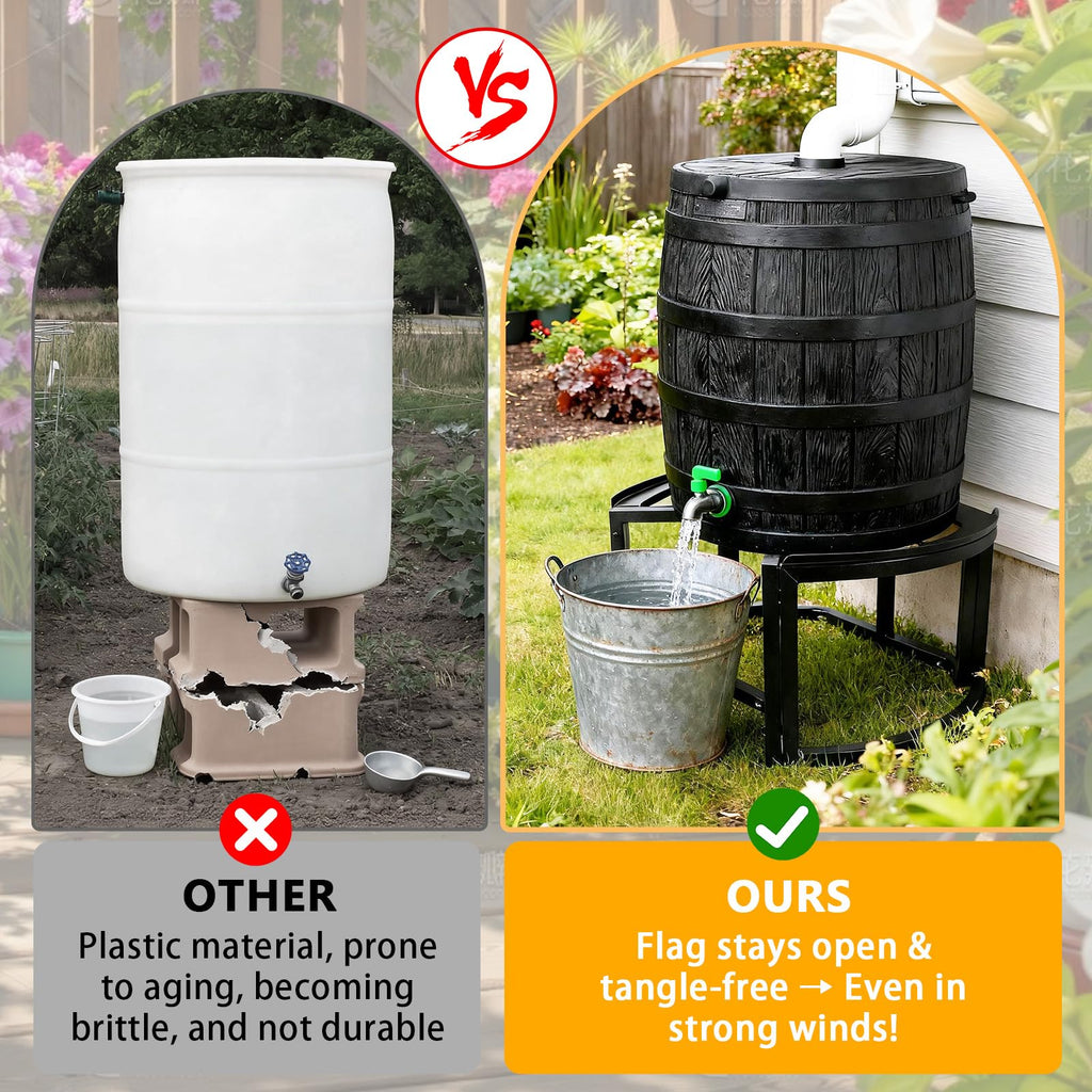 Heavy-Duty Stainless Steel Rain Barrel Stand U458926