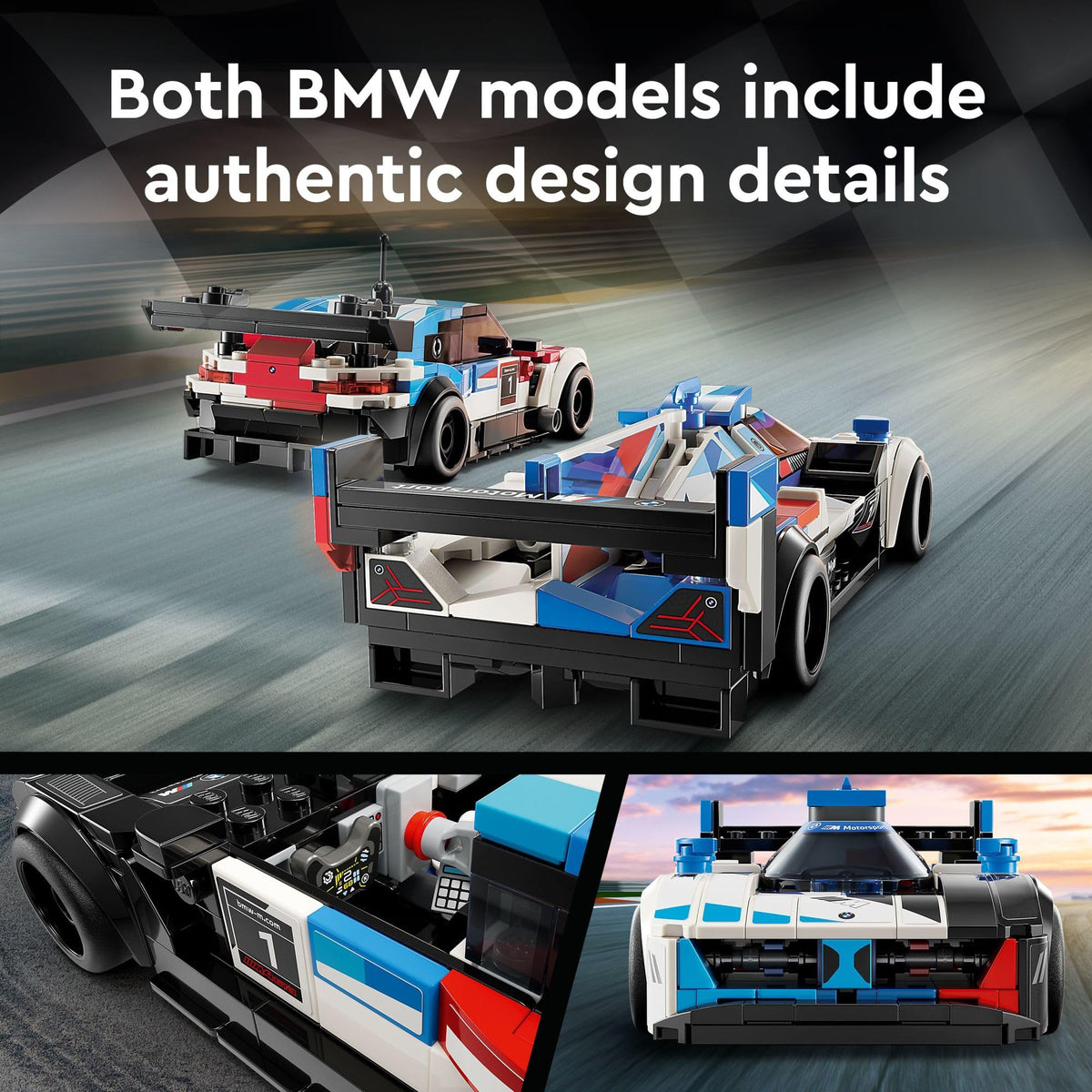 Buildable Race Car Toy Set with 2 Models and 2 Minifigures W363