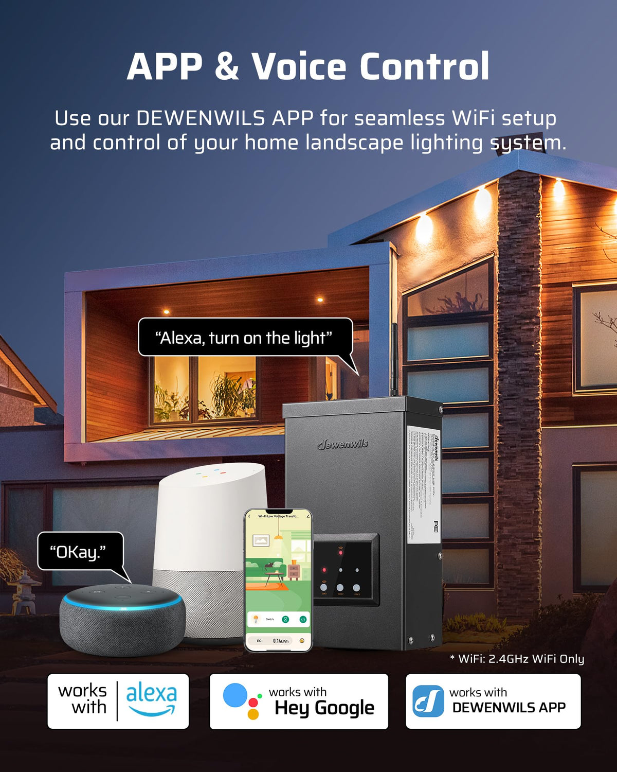 200W Wi-Fi Low Voltage Landscape Transformer S3135